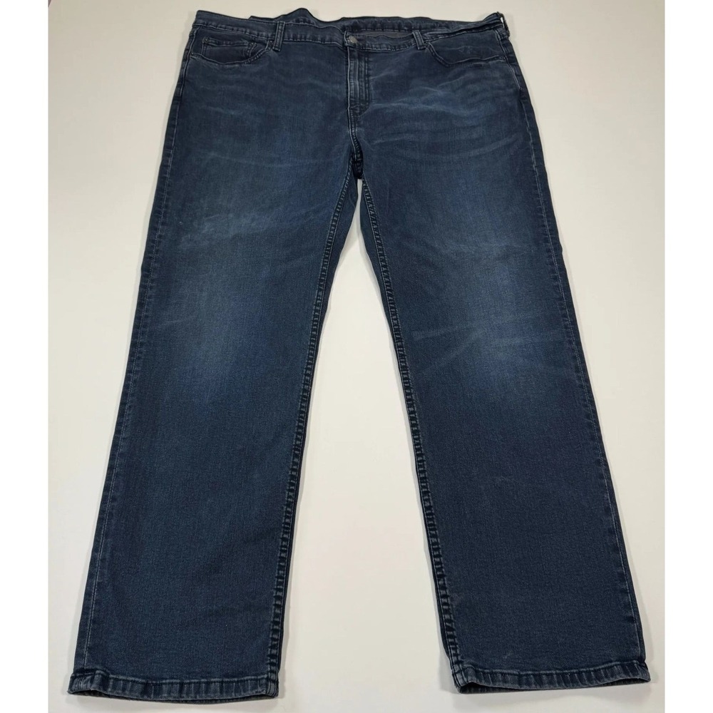 Levi's 514 Jeans Mens 46x31 Tagged 48x34 Dark‎ Wash Straight Fit Denim Cotton